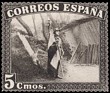 Spain 1938 Army 2 CTS Brown Edifil 850H. España 850h. Uploaded by susofe